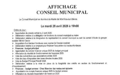 Conseil municipal 28 avril 2026