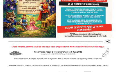 Fête de l&rsquo;école – 27 juin 2026