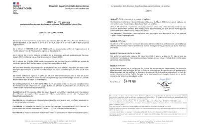 Arrêté Sécheresse